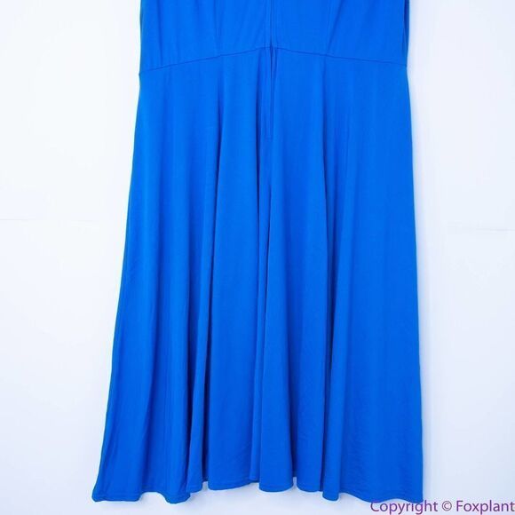 Unique Vintage Gwynnie Bee Contrast Trim Blue Dress, 2X - Picture 15 of 16